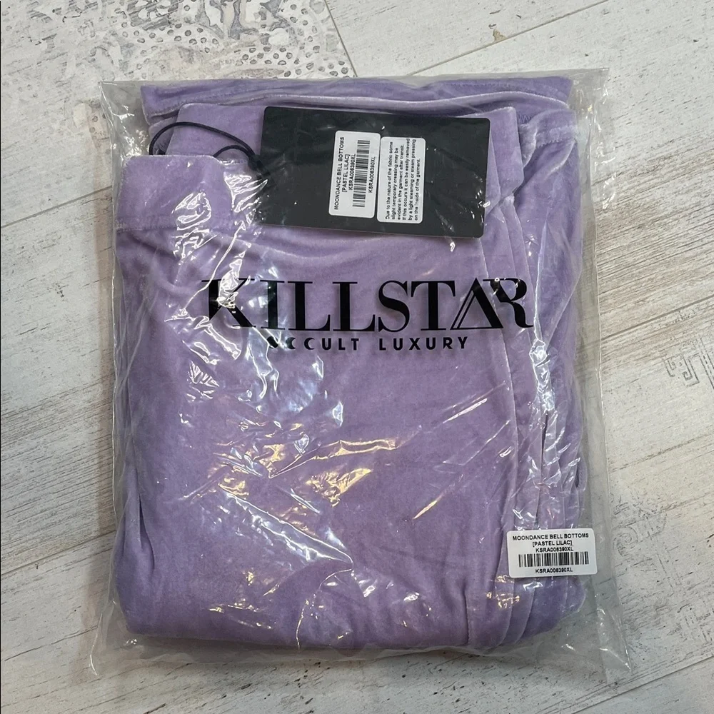 Killstar Pastel Lilac Moondance Bell Bottom Pants Size XL - Picture 7 of 10